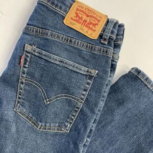 Levis 512 Slim Taper 16R 28x30 Boys Blue Denim Jeans Adjustable Waist